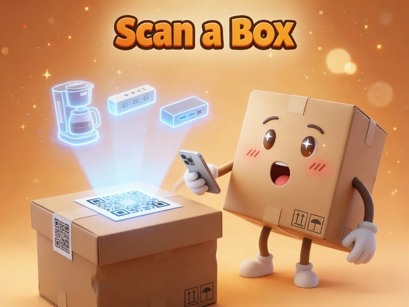 BoxBuddy scan a moving box screen